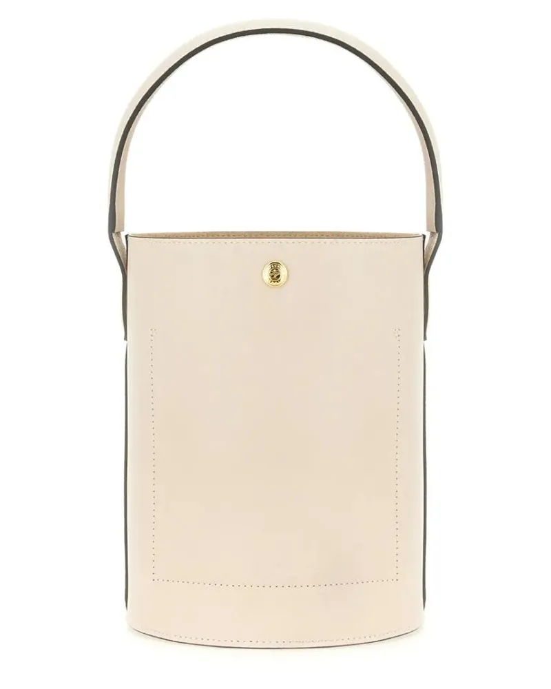 Longchamp Beuteltaschen Cuir De Russie Bucket Bag weiß Weiß