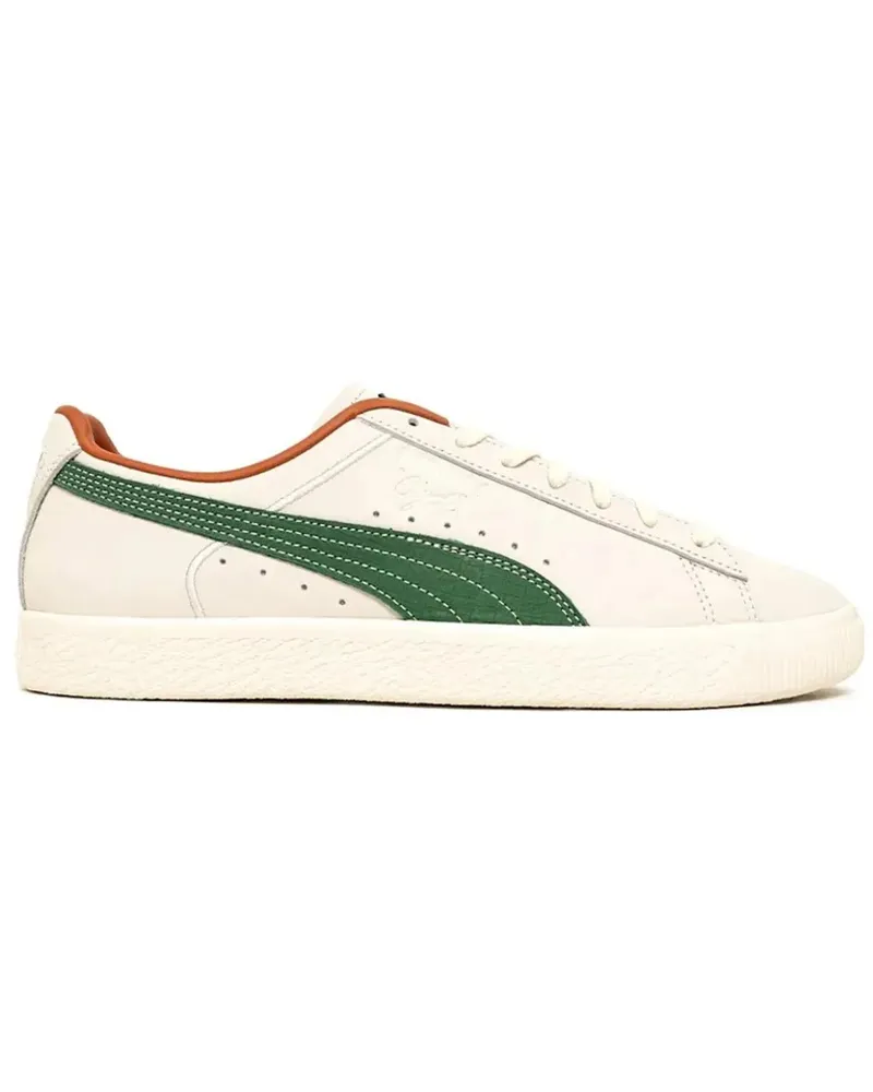 Puma Low-Top Sneaker  Clyde FG Pristine White Vine Green grün Grün