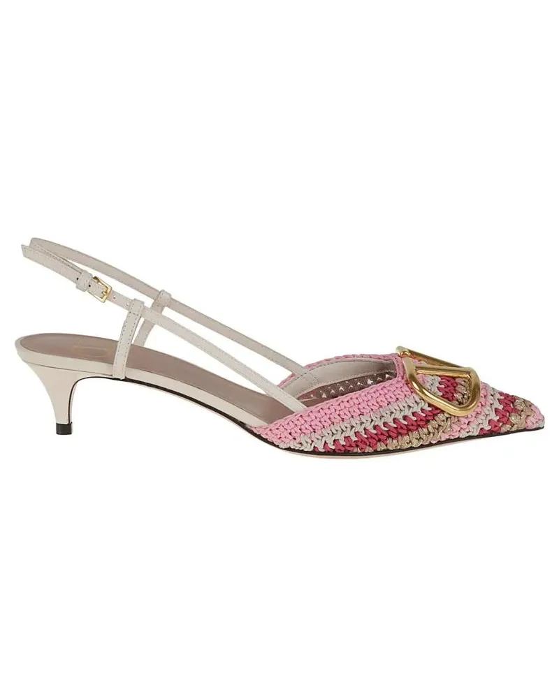 Valentino Garavani Hohe Schuhe Sling Back Vlogo Signature T. 40 pink Rosa