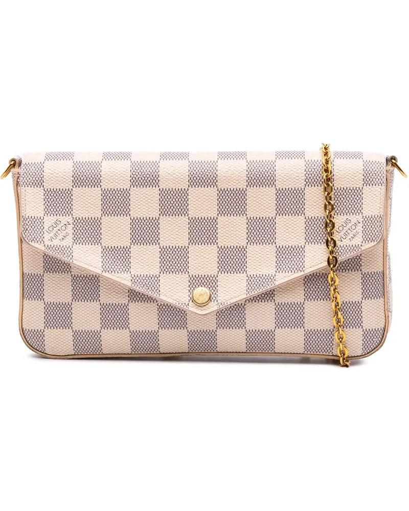 Louis Vuitton Hobo Bags Damier Azur Pochette Felicie weiß Weiß