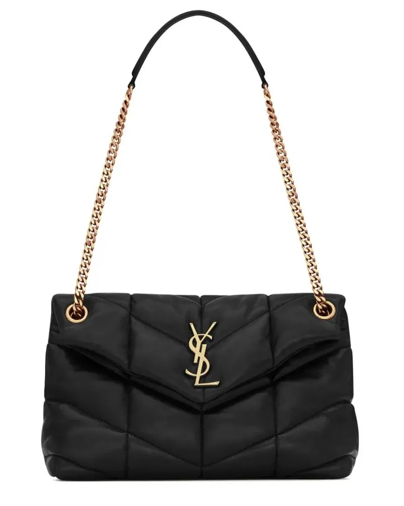 Saint Laurent Hobo Bags "Loulou Puffer" Small Bag schwarz Schwarz