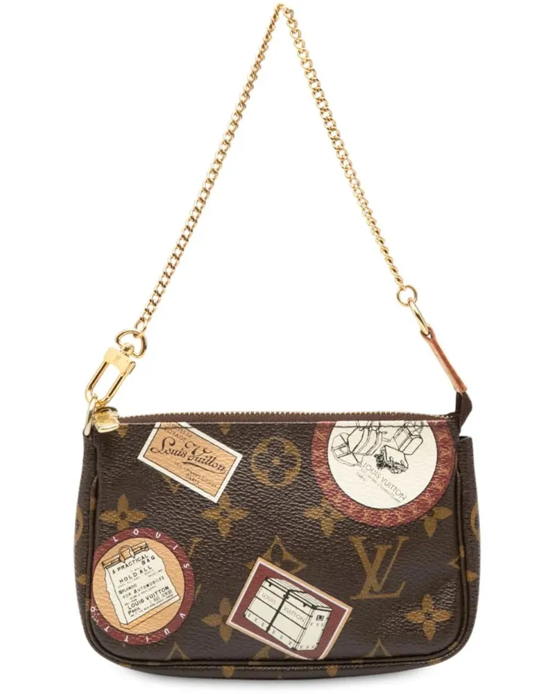 Louis Vuitton Crossbody Bags Monogram Patch Mini Pochette Accessoires braun Braun