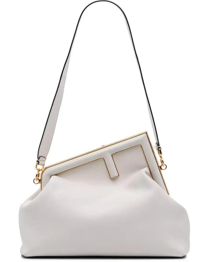 Fendi Hobo Bags Medium Nappa  First Shoulder Bag weiß Weiß