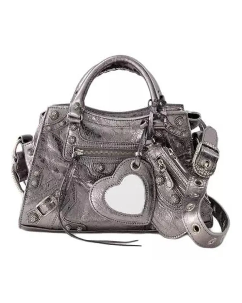 Balenciaga Shopper Neo Cagole Xs Bag - Leather - Silver 