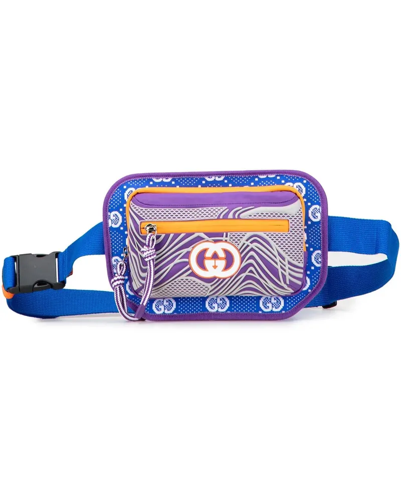 Gucci Bauchtaschen GG Nylon and Rubber Belt Bag blau Blau