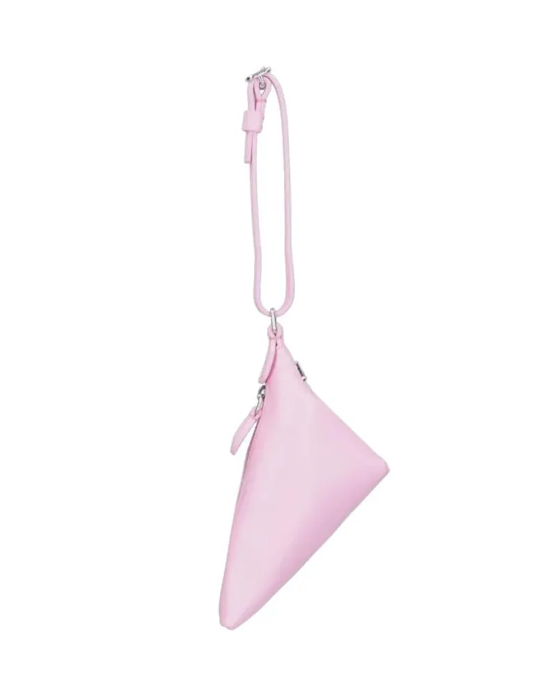 Courrèges Portemonnaie "One Nano "Pink Leather Triangular Wallet pink Rosa