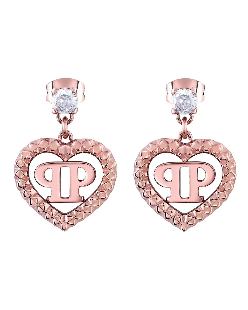 Philipp Plein Ohrringe Ohrringe Plein Rocked Heart pink Rosa