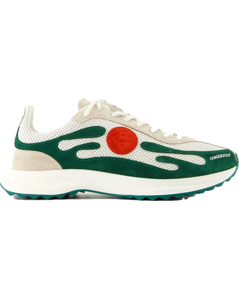 Casablanca Paris Low-Top Sneaker wit groene sneakers bunt Bunt