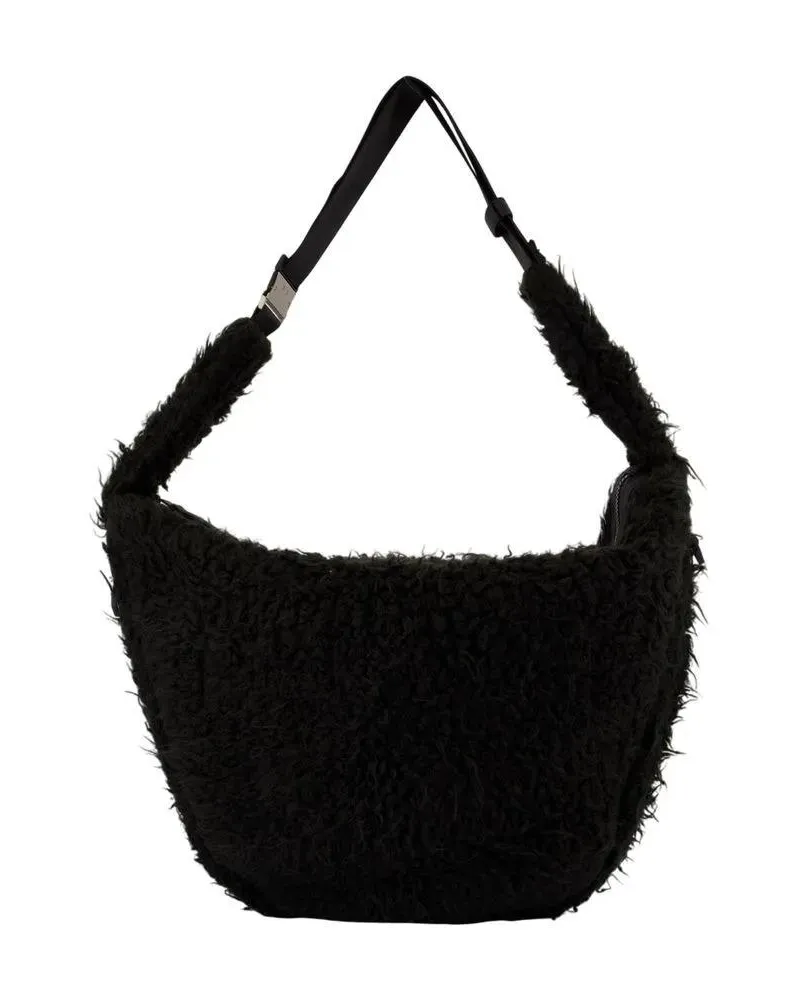 RAINS Hobo Bags Soft Textured Synthetic Crossbody Shoulder Bag schwarz Schwarz