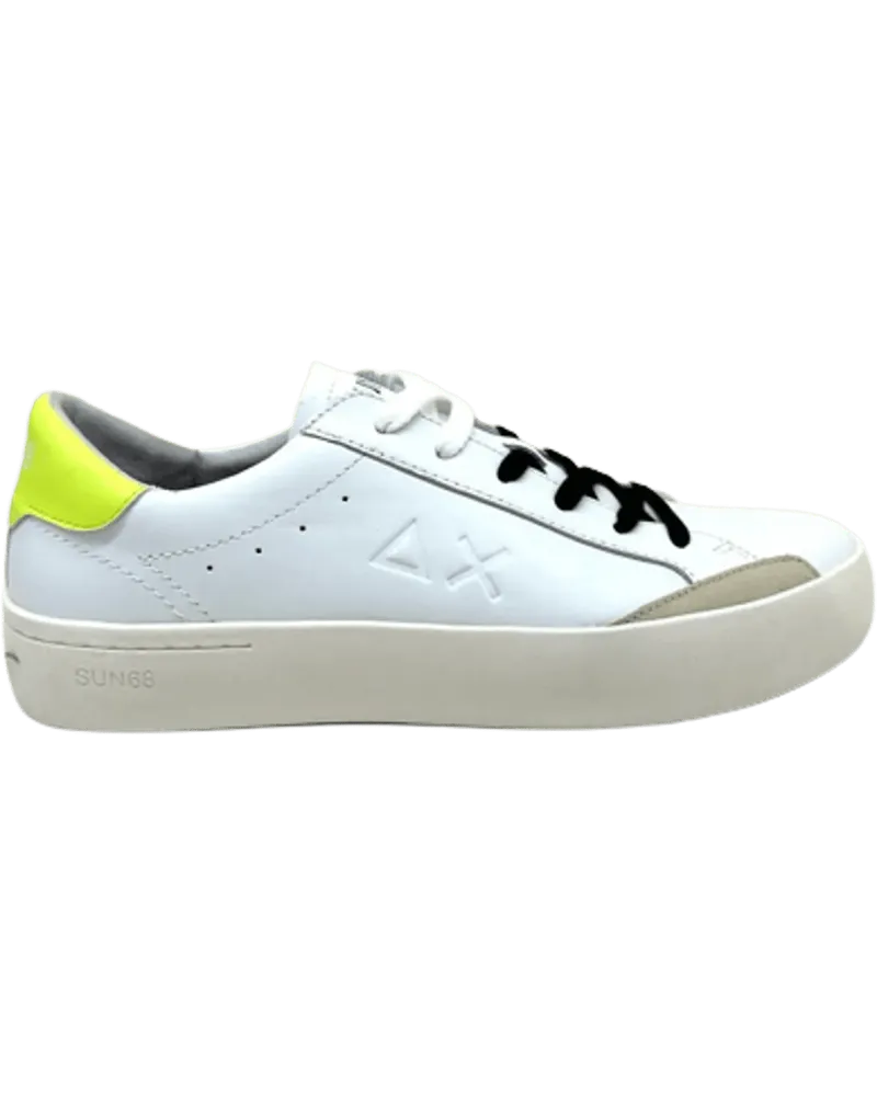 Sun68 Low-Top Sneaker Sneakers Biancogiallo Fluo bunt Bunt