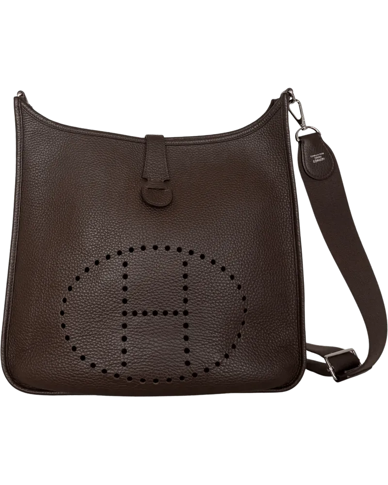 Hermès Hobo Bags Hermes Evelyne 33 Taurillon Clemence Argile Fullse braun Braun