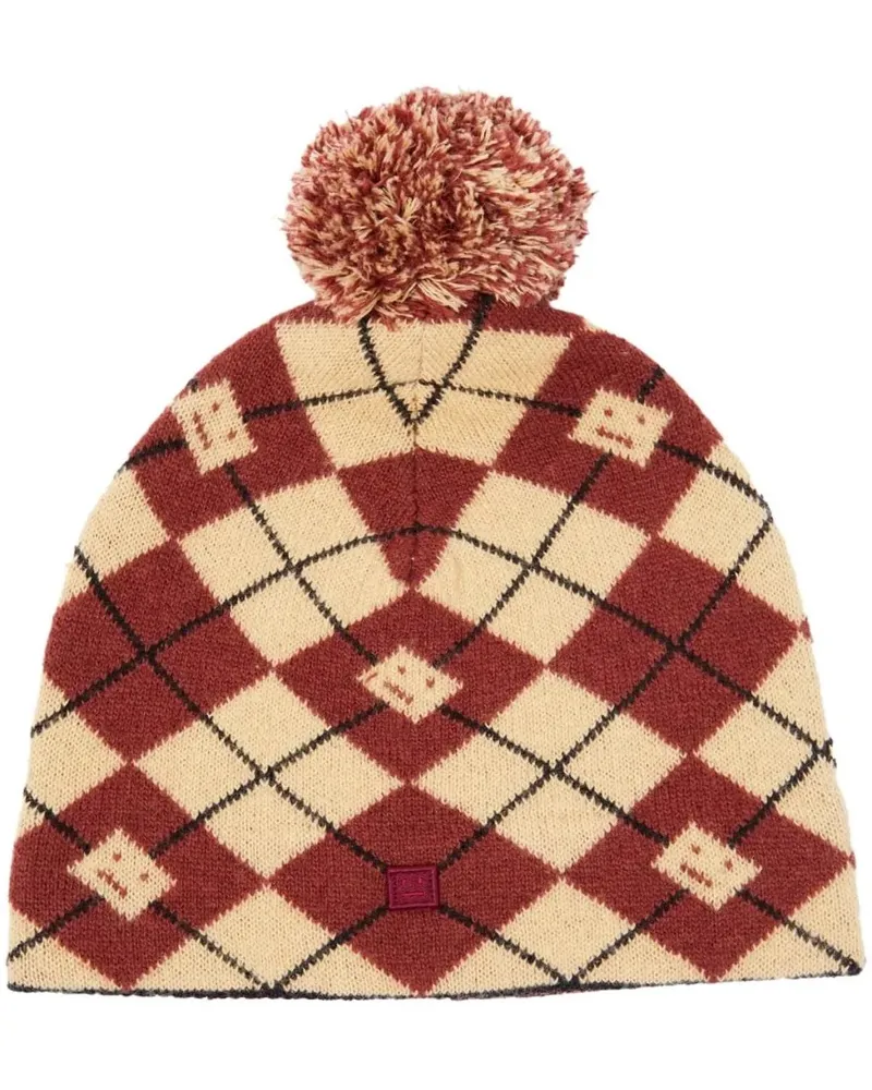 Acne Studios Caps & Mützen Argyle Face Wool Blend Beanie bunt Bunt