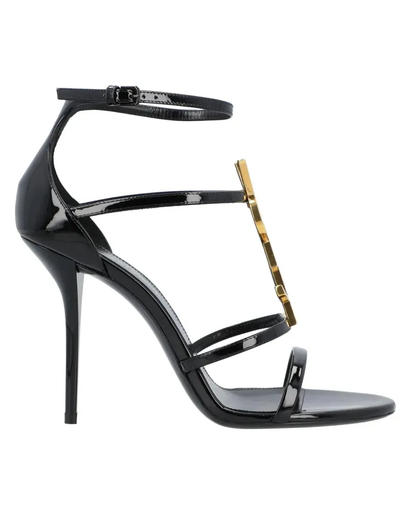 Saint Laurent Sandalen Cassandra Sandals In Patent Leather Black schwarz Schwarz