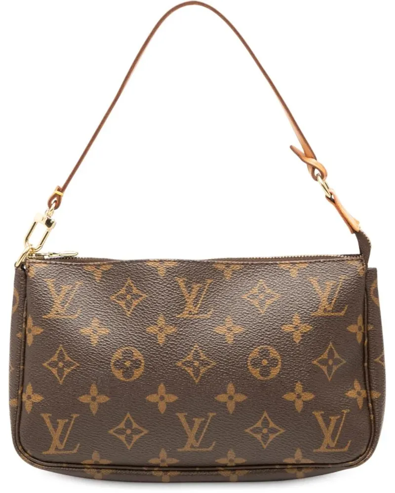 Louis Vuitton Hobo Bags Monogram Pochette Accessoires braun Braun