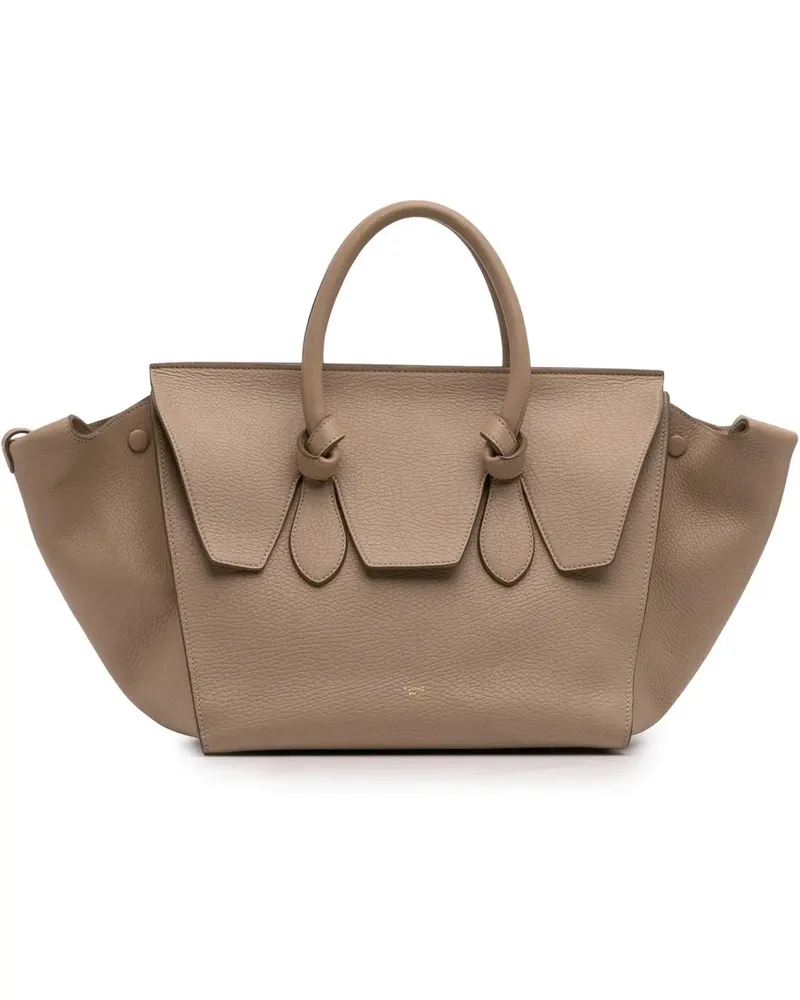 Celine Crossbody Bags Medium Grained Calfskin Tie Knot Handbag braun Braun