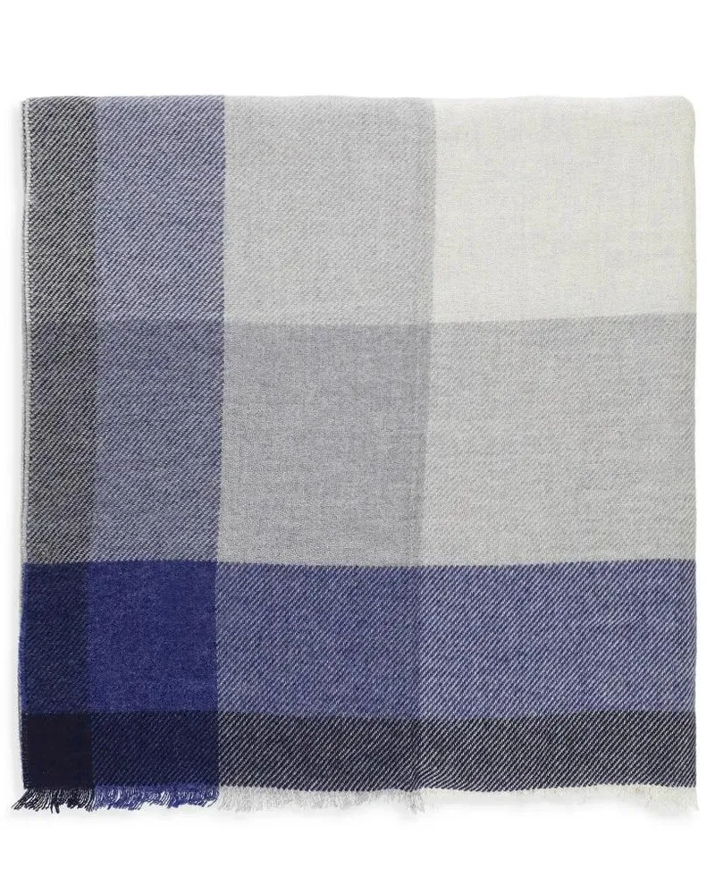 Brunello Cucinelli Tücher & Schals Multicolor Check Wool And Cashmere Scarf bunt Bunt