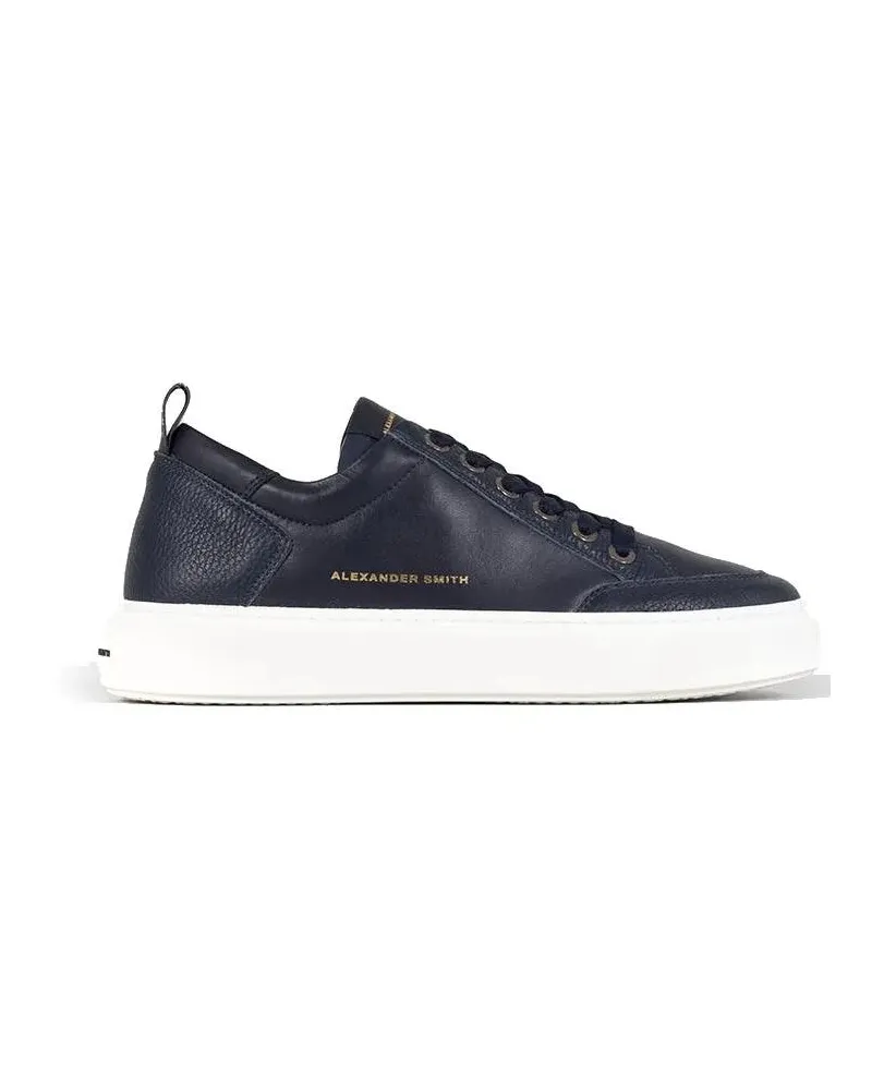 Alexander Smith Low-Top Sneaker Casual Blue Cow Leather Sneakers weiß Weiß