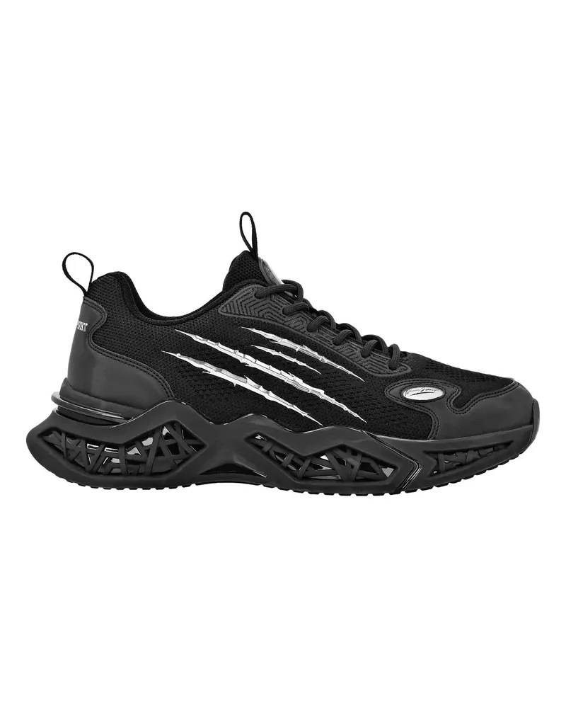 Philipp Plein Low-Top Sneaker Runner Sneaker Tiger Scratch schwarz Schwarz