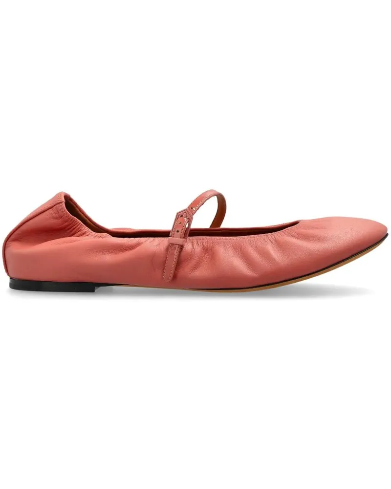 Lanvin Ballerinas Flat Shoes Litchi beige Beige