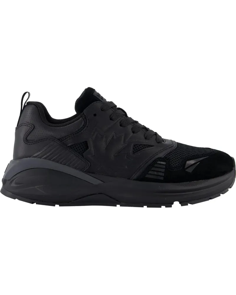 Dsquared2 Low-Top Sneaker Heren Dash Sneaker Zwart schwarz Schwarz