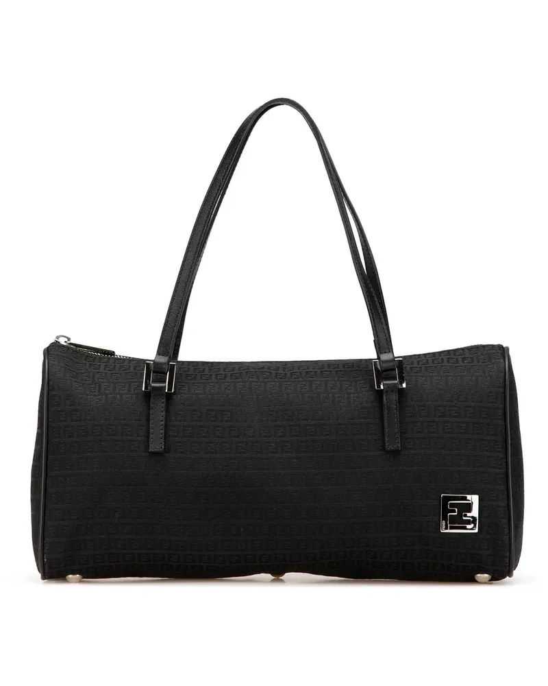 Fendi Crossbody Bags Micro Zucchino Canvas Bauletto Handbag schwarz Schwarz