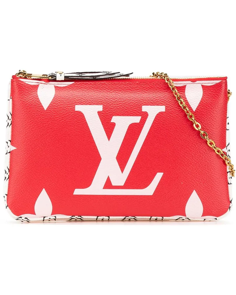 Louis Vuitton Hobo Bags Limited Edition Monogram Giant Double Zip Pochette rot Rot