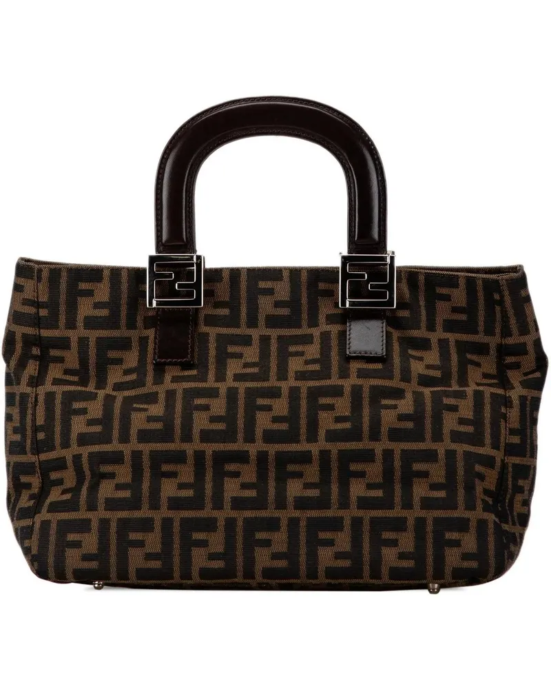 Fendi Crossbody Bags 2000-2010 Small Zucca Canvas Twins Tote braun Braun