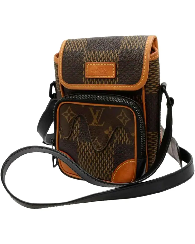 Louis Vuitton Hobo Bags Nigo Giant Damier Ebene Monogram Nano Amazone braun Braun