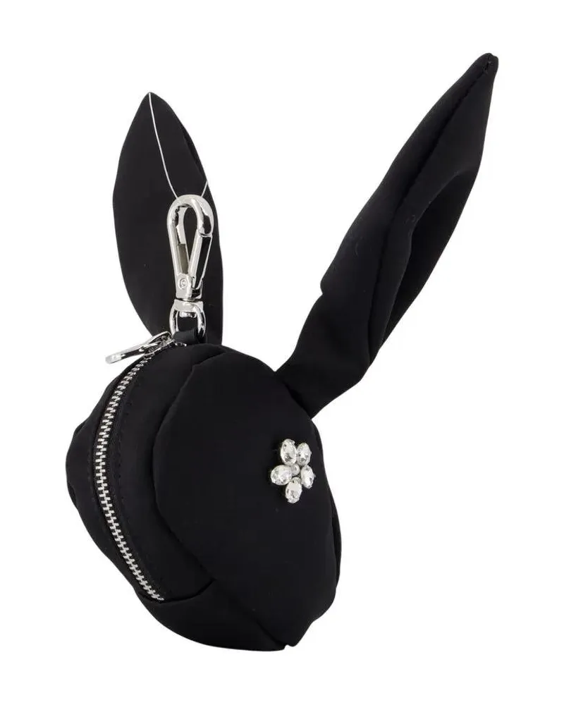 Simone Rocha Portemonnaies Hare-Shaped Black Synthetic Wallet schwarz Schwarz