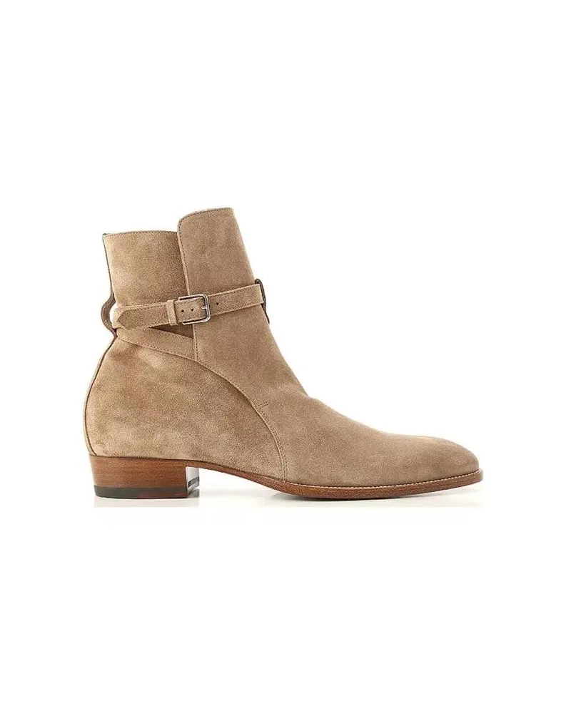 Saint Laurent Stiefel Wyatt Jodhpur Boots braun Braun
