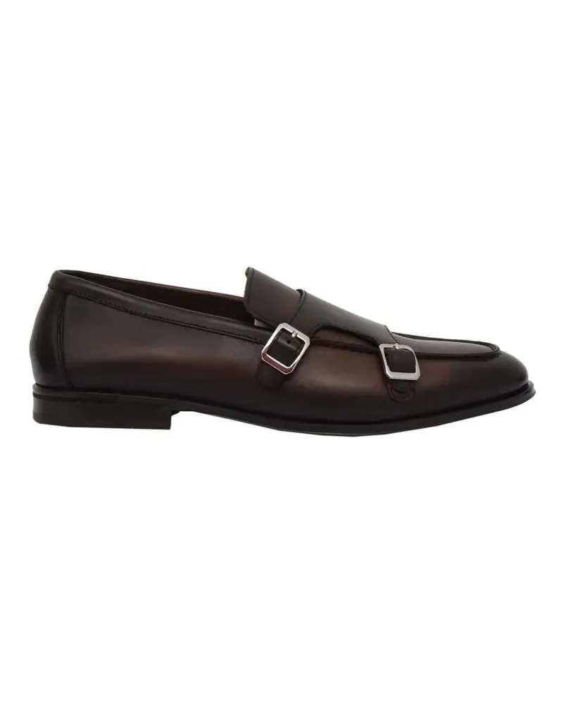 Doucal´s Loafer Double Buckle Calfskin Shoes braun Braun