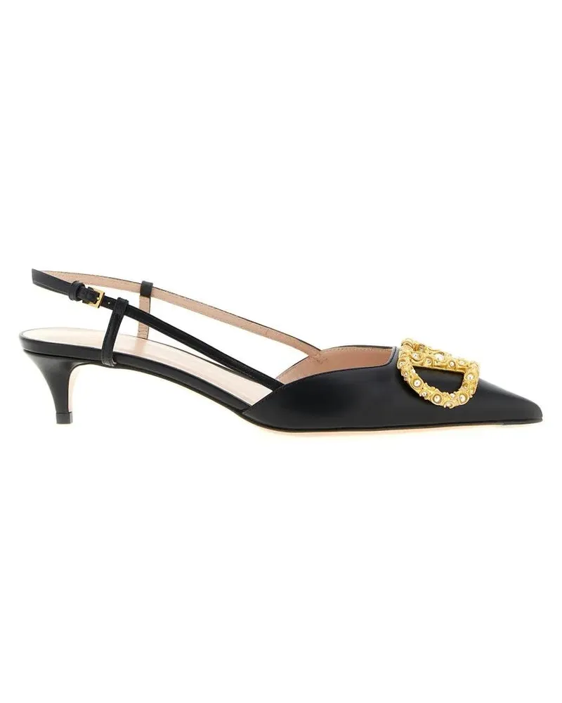 Valentino Garavani Hohe Schuhe Vlogo Signature Slingback beige Beige