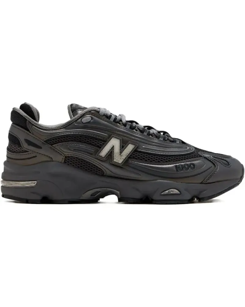 New Balance Low-Top Sneaker Dark Grey Mesh Sneakers With Sculpted Midsole schwarz Schwarz