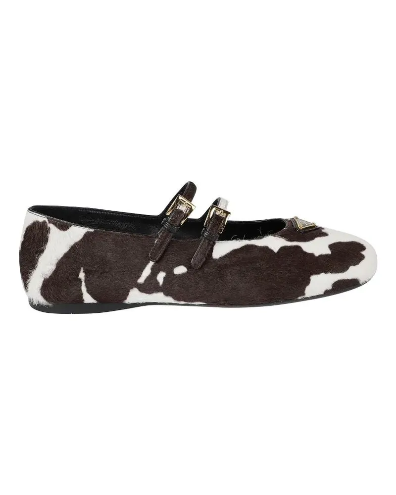 Prada Pointed Toe Flat Shoes braun Braun