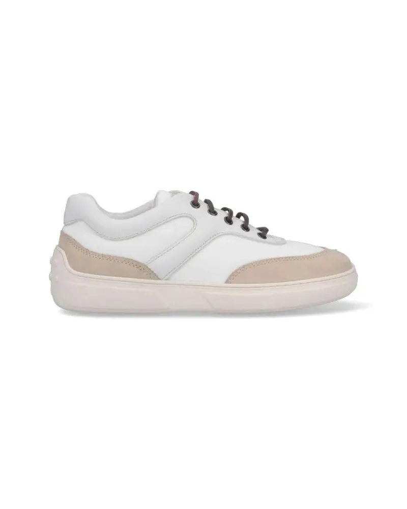 TOD'S Low-Top Sneaker Nubuck Sneakers – White weiß Weiß