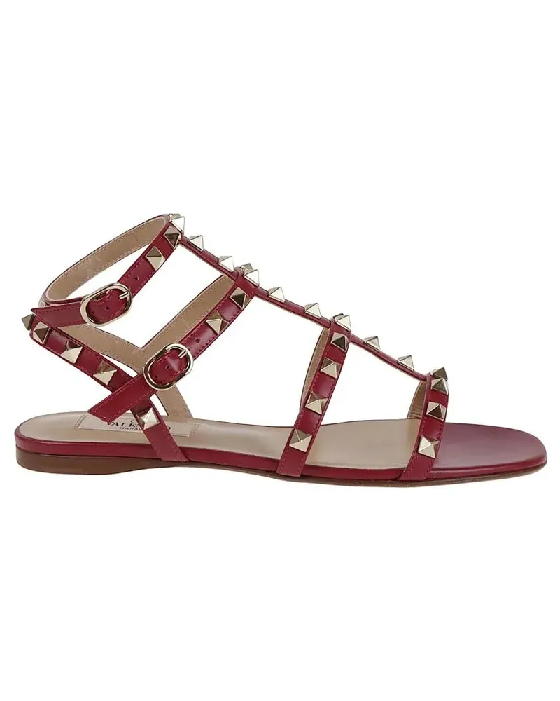 Valentino Garavani Sandalen Rockstud Sandal In Calfskin rot Rot