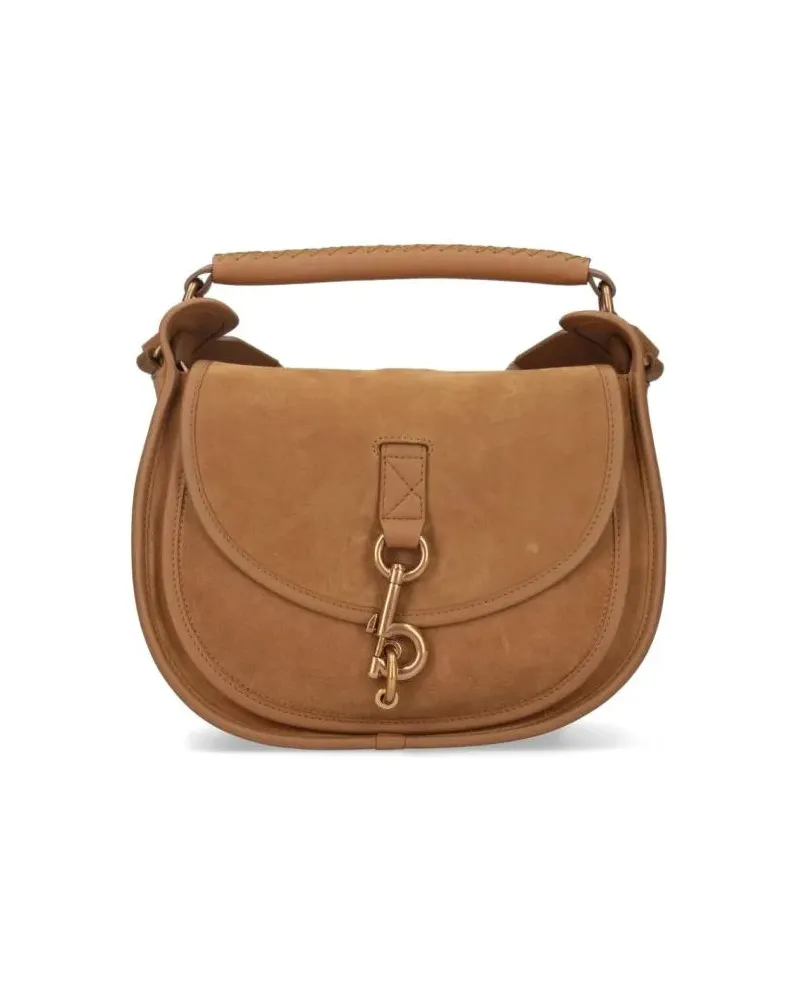 Burberry Hobo Bags "B Clip" Small Shoulder Bag Brown braun Braun
