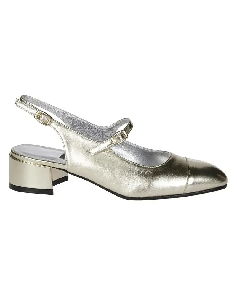 Carel Hohe Schuhe Slingback 04 Shoe With Wide Heel silberfarben Silber
