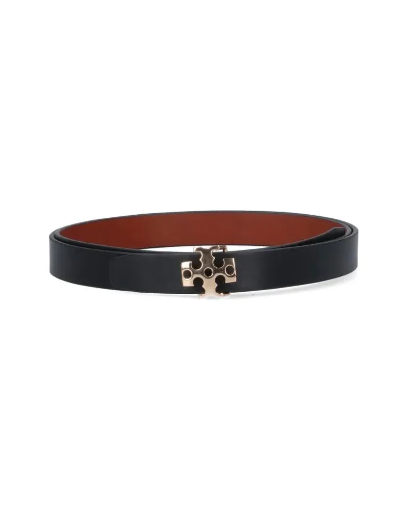 Tory Burch Gürtel Reversible Logo Belt Black schwarz Schwarz