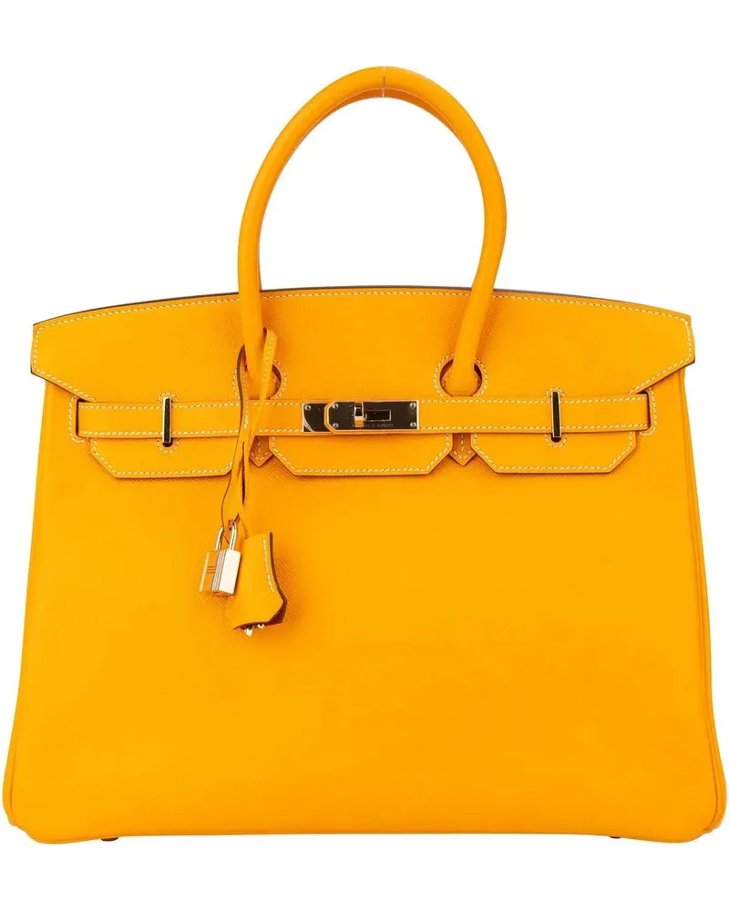 Hermès Crossbody Bags Hermes Candy Veau Epsom D'Or Potiron Birkin 35 Han gelb Gelb