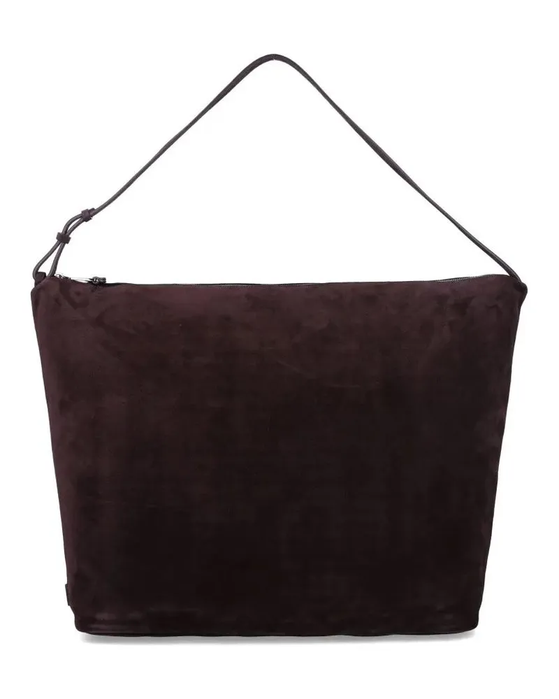 Emporio Armani Hobo Bags Refined Suede Hobo Bag schwarz Schwarz