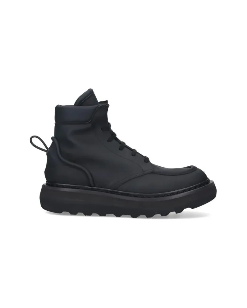 Premiata Stiefel "Cal 32130" Ankle Boots In Black Rubberized Fabric schwarz Schwarz