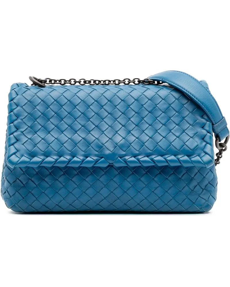 Bottega Veneta Hobo Bags Baby Nappa Intrecciato Olimpia Crossbody blau Blau