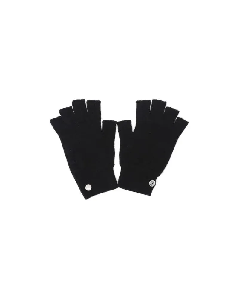 Rick Owens Handschuhe "Fingerless" Cashmere Gloves schwarz Schwarz