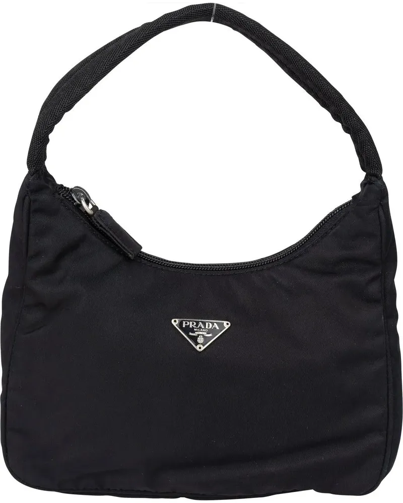 Prada Crossbody Bags  Black Nylon Triangle Vintage Re-Edition Hand schwarz Schwarz