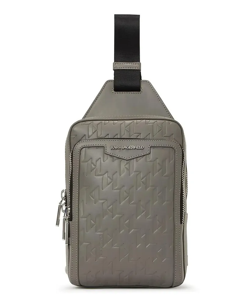 Karl Lagerfeld Crossbody Bags K/LOOM SLINGTASCHE AUS LEDER grau Grau