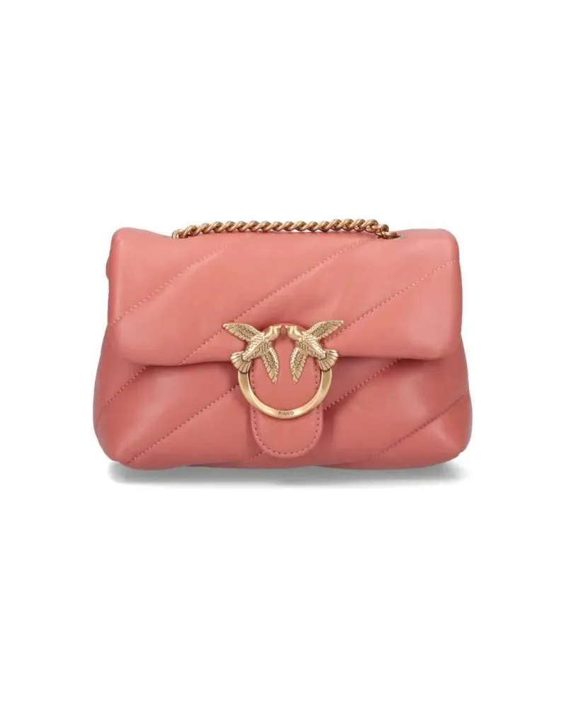 Pinko Hobo Bags Mini Handbag With Quilted Nappa And Gold-Tone Deta pink Rosa