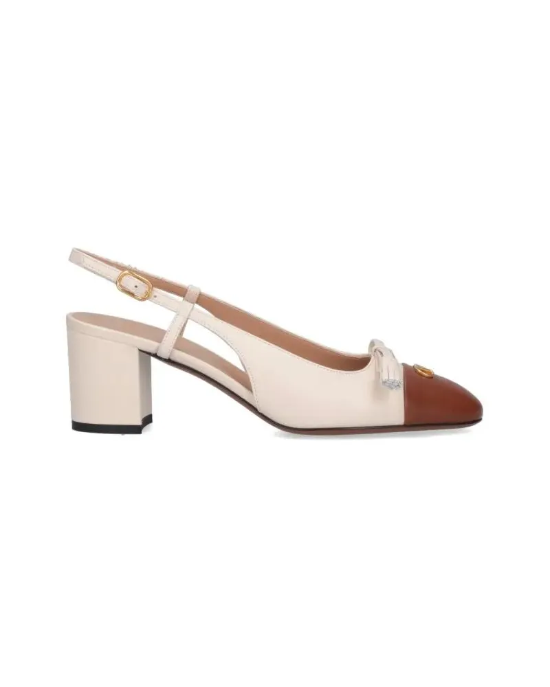 Valentino Garavani Hohe Schuhe "Valet Du Roi" Slingback Pumps – Cream weiß Weiß