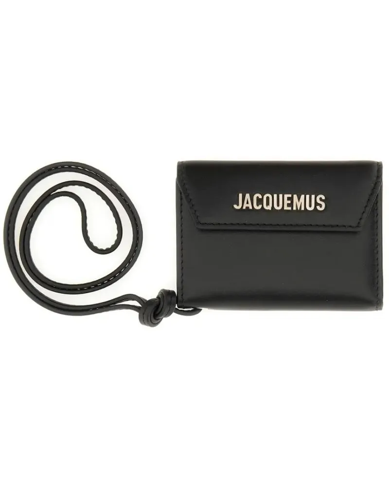 Jacquemus Portemonnaies Compact Rectangular Black Portfolio schwarz Schwarz