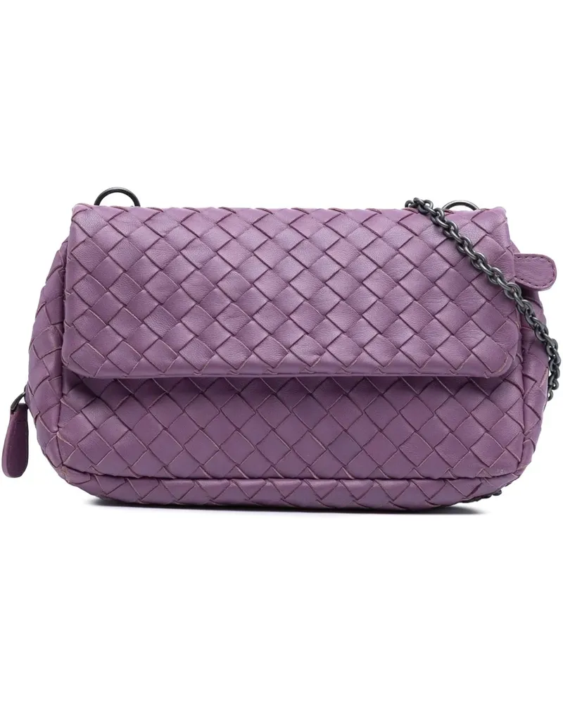 Bottega Veneta Hobo Bags Mini Nappa Intrecciato Expandable Chain Flap Cross orange Orange